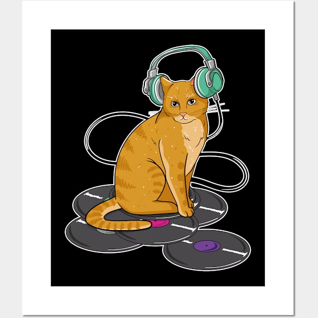 Audiophile Cat Wall Art by LetsBeginDesigns